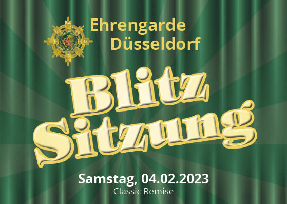 Blitzsitzung der Ehrengarde Düsseldorf 2023 Poster