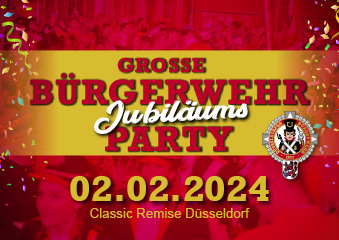 Große Bürgerwehr-Jubiläumsparty 2024 Poster