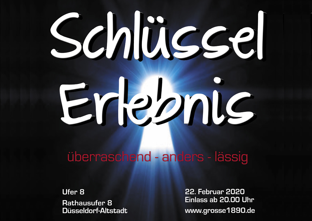 Schlüssel Erlebnis - überraschend - lässig - anders Poster