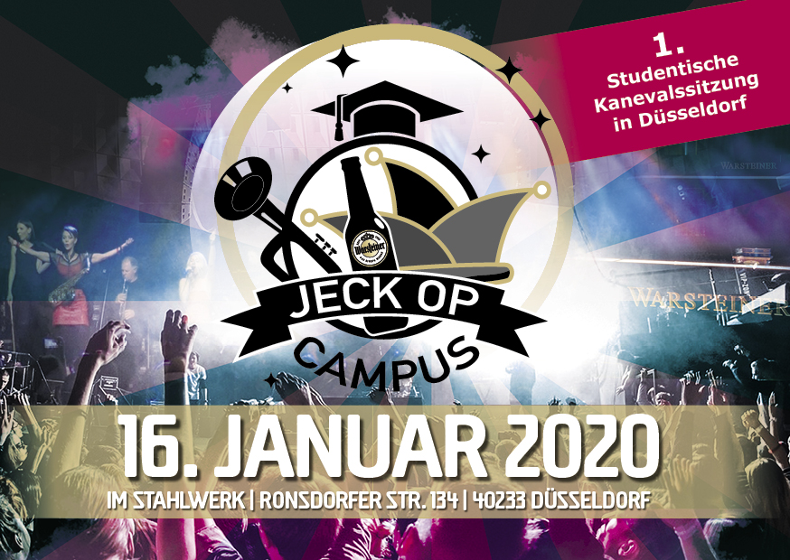 1. Studentische Karnevalssitzung in Düsseldorf - Jeck Op Campus Poster