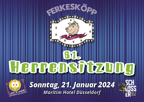 Die 61. Ferkesköpp Herrensitzung Poster